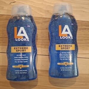 TWO (2) LA Looks Extreme Sport Hair Gel BLUE 20 OZ $4.99 Ship HTF